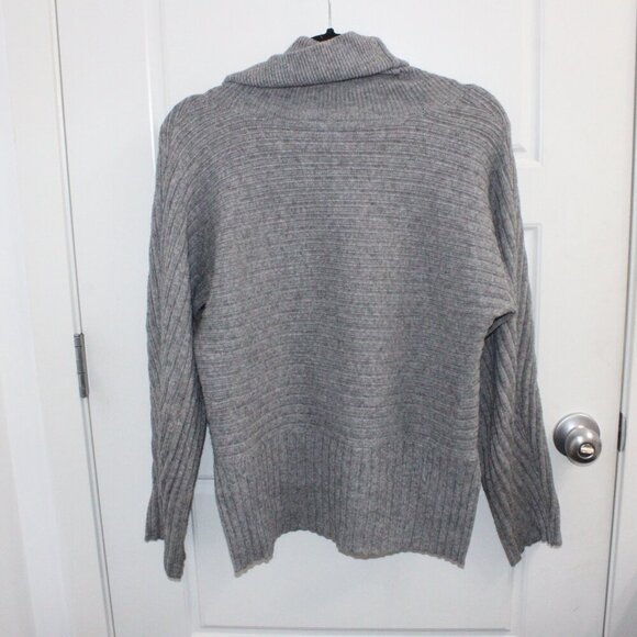 MOTH By Anthropologie Size XS Gray Sweater Ribbed Cowl Neck - Picture 3 of 3